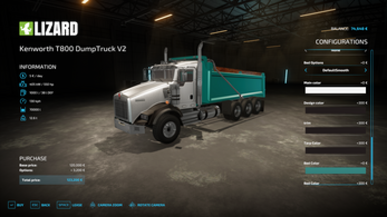 Kenworth T800 Dump truck V2 screenshot