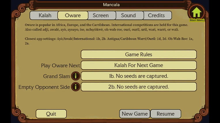 Mancala screenshot