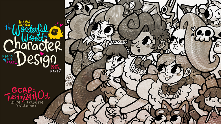 NZGDC17 & GCAP17 Wonderful World of Character Design Talk Slides & Bonus Content Image