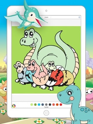 Dinosaurs Drawing Coloring Pages for kids Image