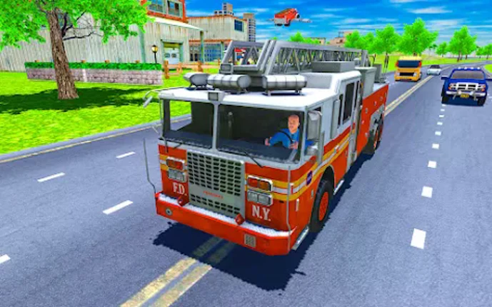 Flying Robot Fire Truck Game Image
