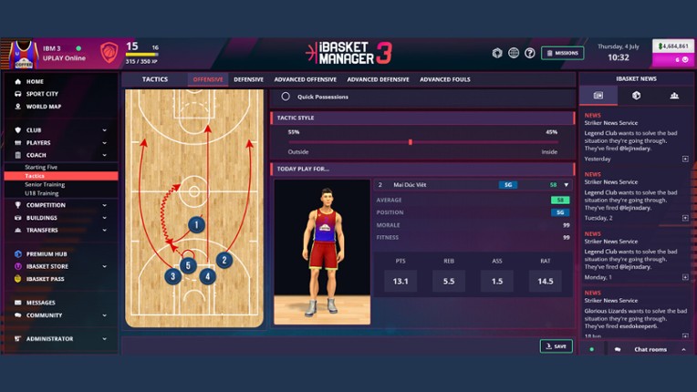 iBasket Manager 3 - Online Basketball Manager screenshot