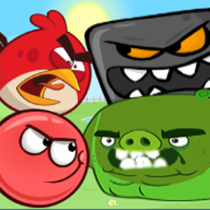 Red Ball Heros vs Bad piggies cubes Image