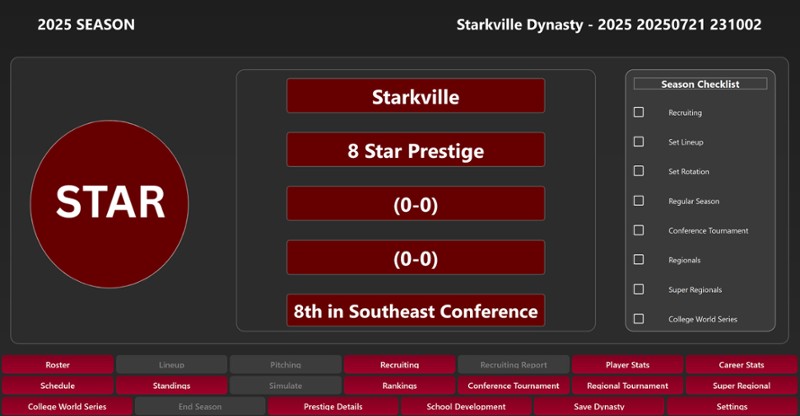 College Baseball: Dynasty Builder screenshot