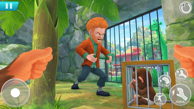 Zoo Chaos Monkey Prank Game 3D screenshot