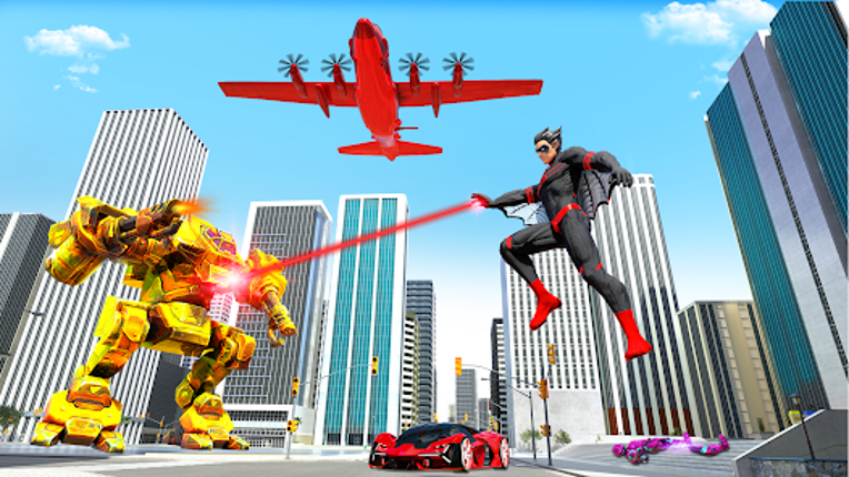 Flying Bat Robot Bike Game screenshot