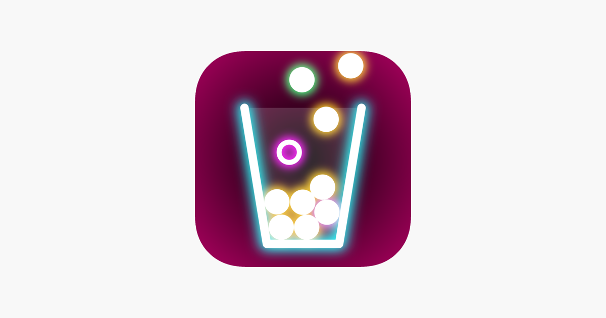 Games like Rock Balls pour down into glowing cups with rock rhythm