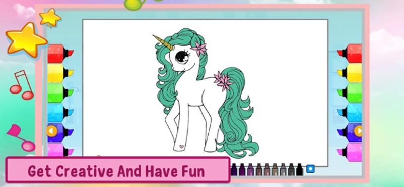 Unicorn Coloring Games Kids Image