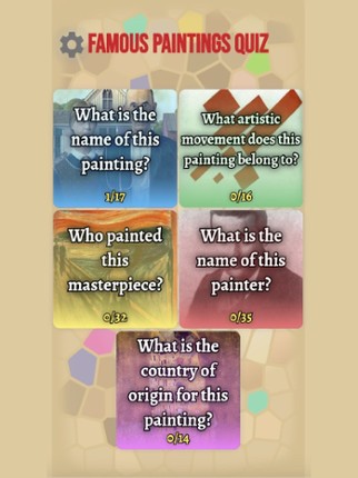 Famous Paintings Quiz screenshot