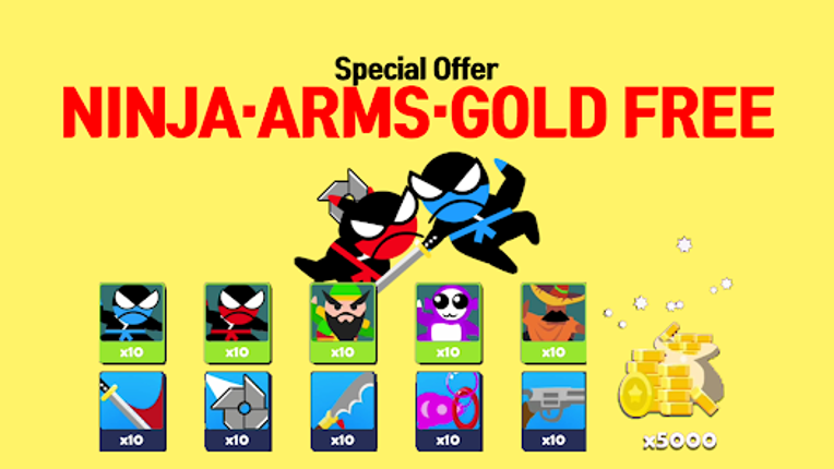 Jumping Ninja Battle 2 Player screenshot