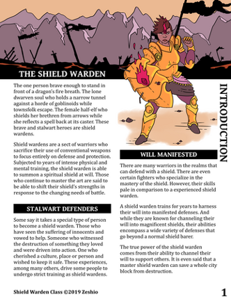 Zeshio's Shield Warden (D&D 5E Homebrew) Image