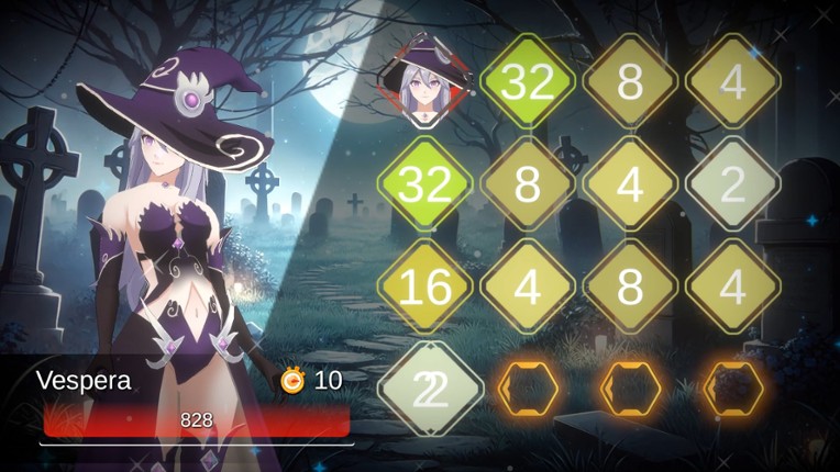 Battle Puzzle 2048 - Wicked Witches screenshot