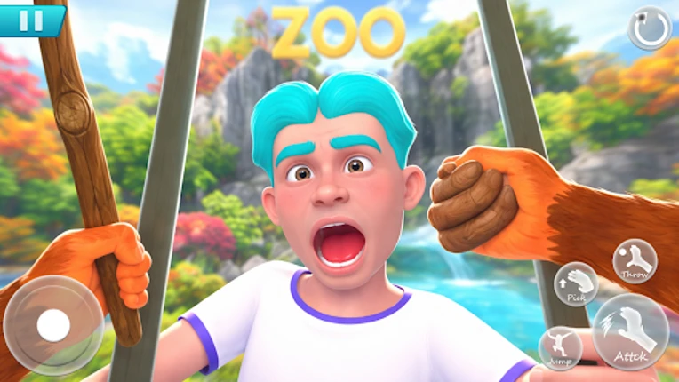 Zoo Chaos Monkey Prank Game 3D screenshot