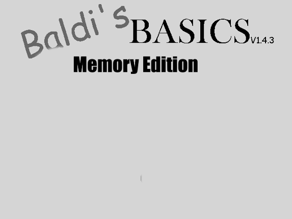 Baldi's Basics Memory Edition 1.4.3 Port Game Cover