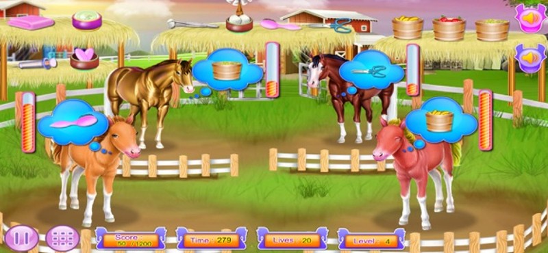 Horse and pony caring game screenshot