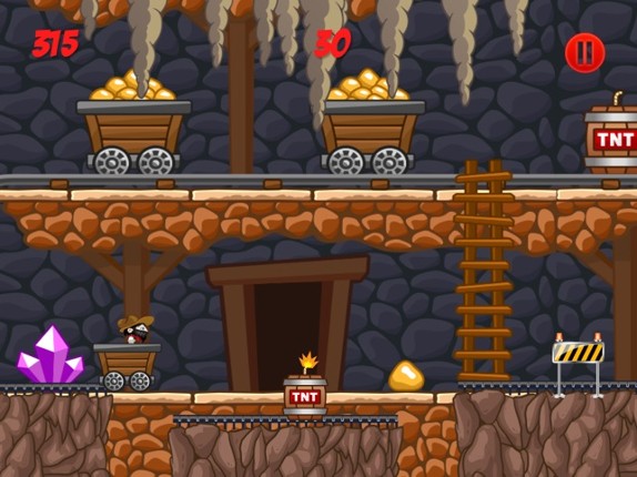 Mine Shaft Madness Game - The Gold Rush California Miner Games Image