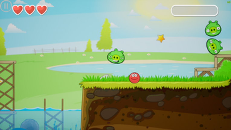 Red Ball Heros vs Bad piggies cubes screenshot