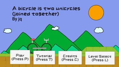 A bicycle is two unicycles Image