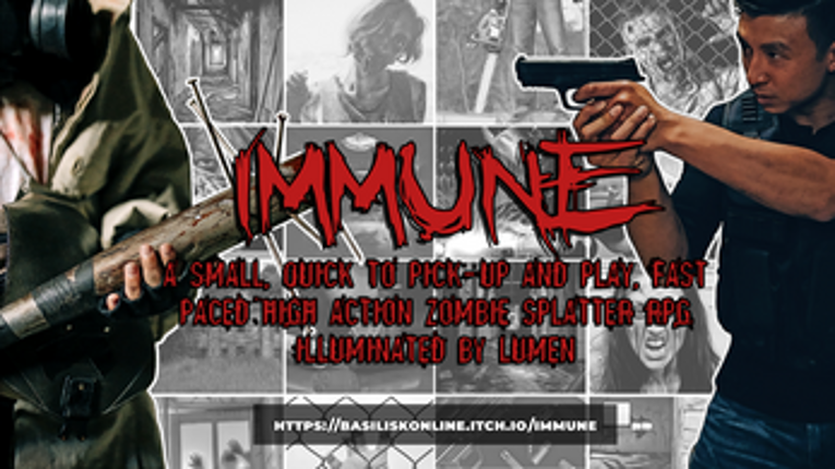 Immune, a post-apocalypse zombie-splatter ttrpg illuminated by shadow screenshot
