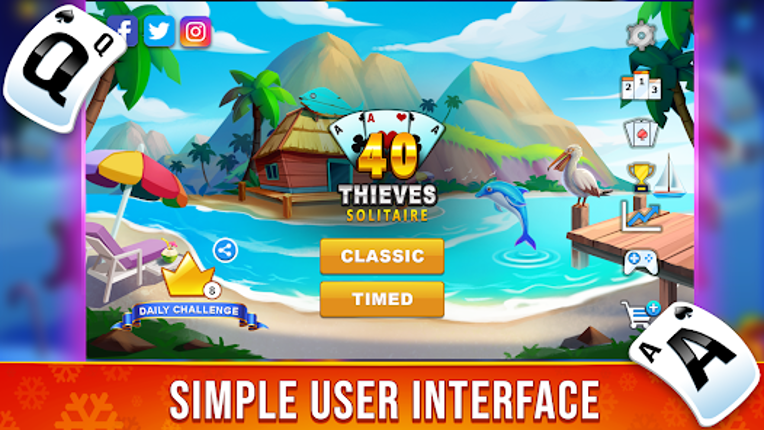 Forty Thieves Solitaire Game Image