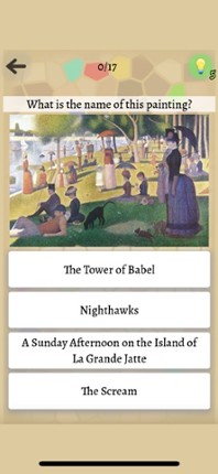 Famous Paintings Quiz screenshot