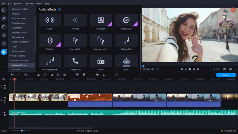 Movavi Video Editor Plus 2022 - Video Editing Software screenshot