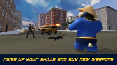 Panda Rope Stunts: Flight over Crime City Image