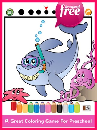 Sea Creatures Coloring Book For Kids And Toddlers! screenshot