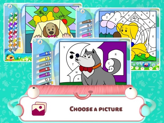Color by Numbers - Dogs Image