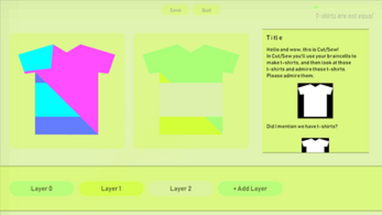 Cut/Sew screenshot