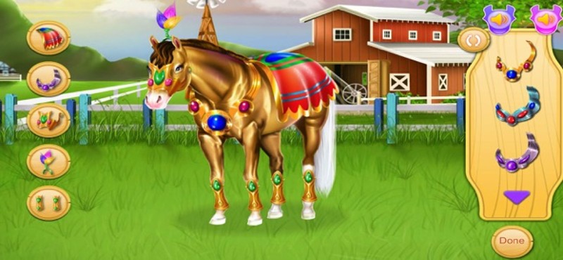 Horse and pony caring game screenshot