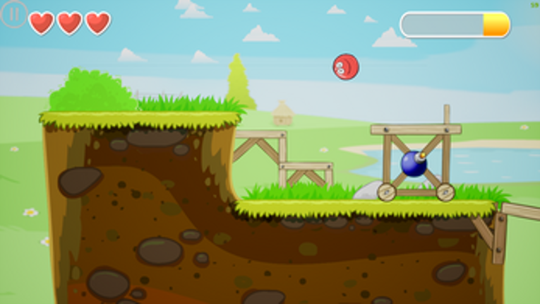 Red Ball Heros vs Bad piggies cubes screenshot