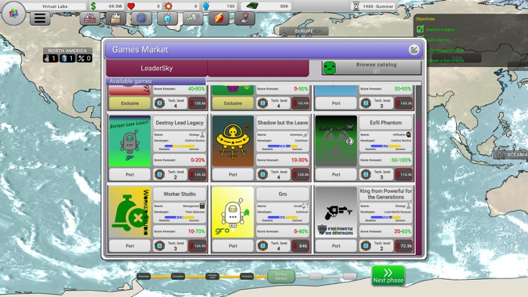 Console War Giant : A Turn-Based Tycoon screenshot