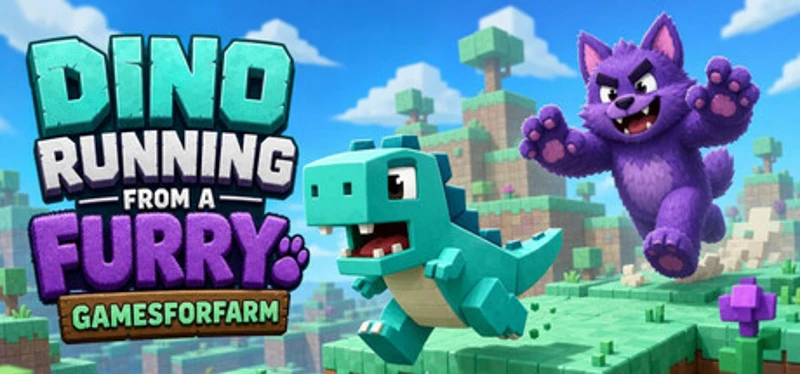 Dino Running from a Furry: Gamesforfarm Image