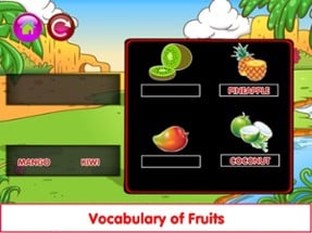 Matching Vocab Animals &amp; Fruit Image