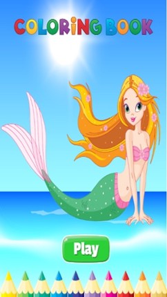 Mermaid Beach Coloring Book - Activties For Kid Image