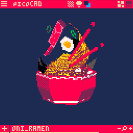 [picoCAD] Oni Ramen Image
