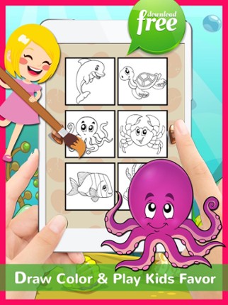 Sea Creatures Coloring Book For Kids And Toddlers! screenshot
