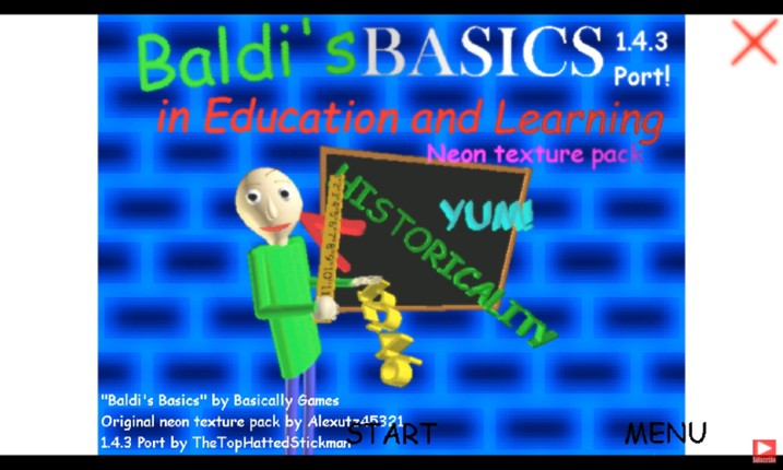 Baldi basics neon pack android port Game Cover