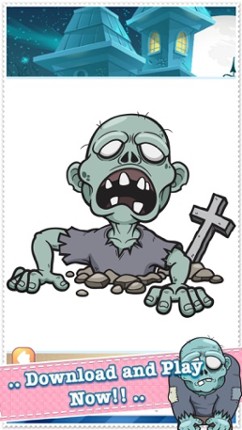 Coloring Book Cute Zombie Colorings Pages - pattern educational learning games for toddler & kids screenshot