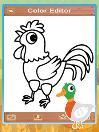 Cute Farm with Animals Coloring Pages Image