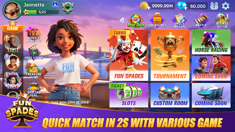 Fun Spades - Online Card Game Image