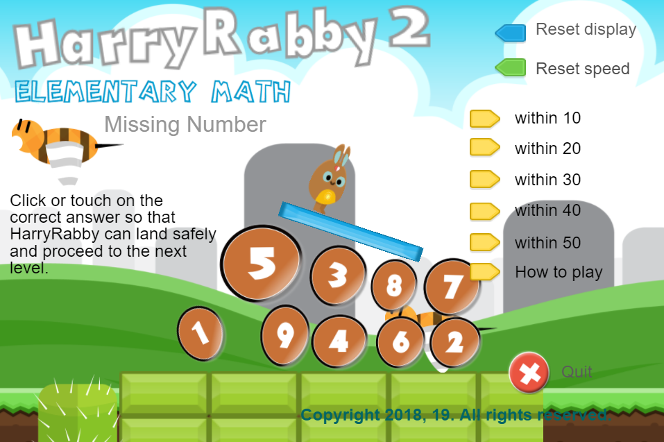 Games like HarryRabby 2 Elementary Math - Missing number in a sequence