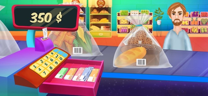 Supermarket Shopping &amp; ATM Fun Image