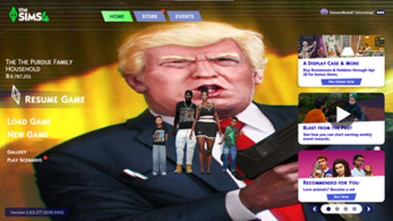 Donald Trump Main Menu screenshot