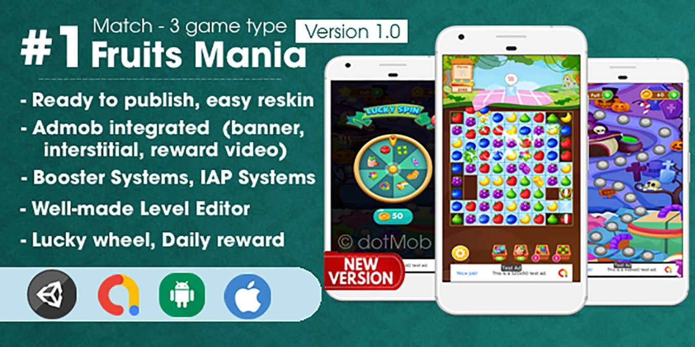 Games like Fruits Mania - Unity Template Project