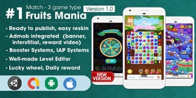 Fruits Mania - Unity Template Project Image