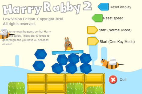 Games like HarryRabby2 (with Low Vision support)