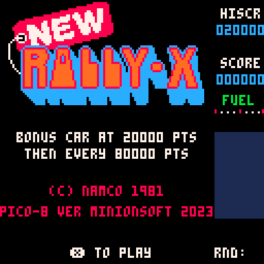 Games like Pico8 New Rally-X