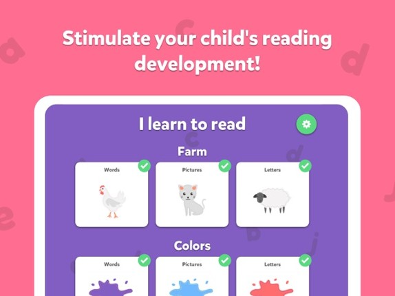 I learn to read screenshot